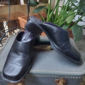 Vintage leather mules